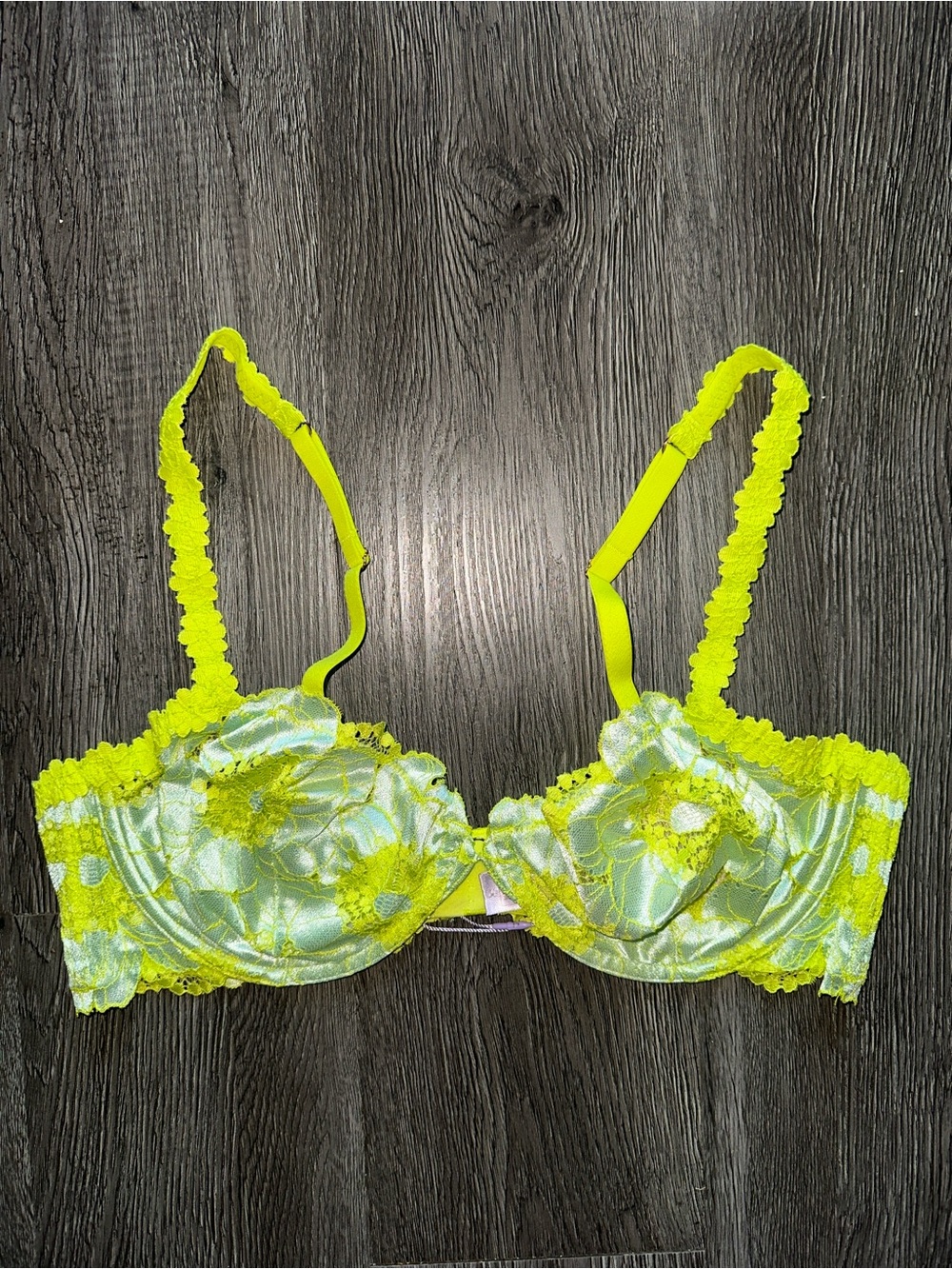 Perfect Poppies Unlined Lace Demi Bra